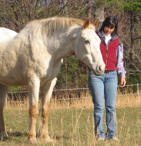 Sandy with her horse Sunny, age 36!