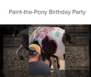 Pony Painting with a man