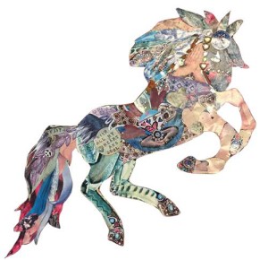 Horse Collage by Sandy Rakowitz